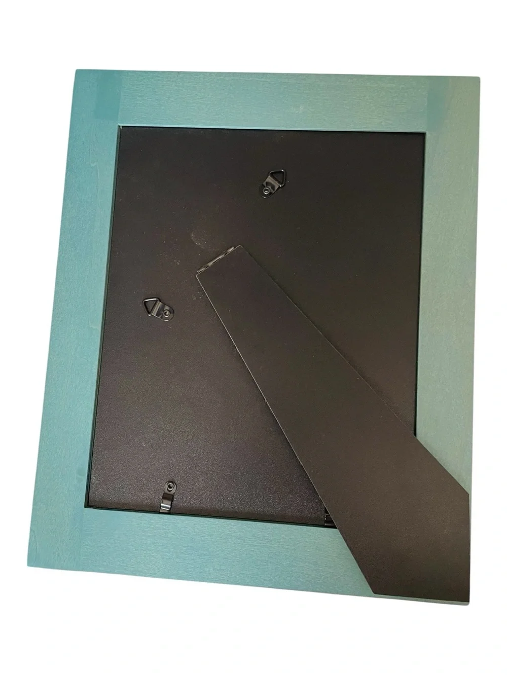 Wooden gallery frame, double matted, teal color, Art Deco inspired